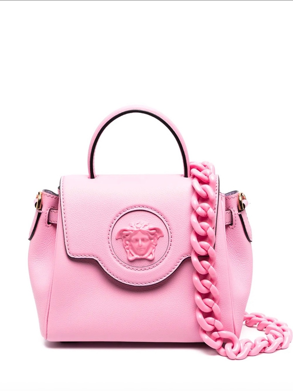 Versace La Medusa Small Top-Handle Bag – Coral Pink 🩷